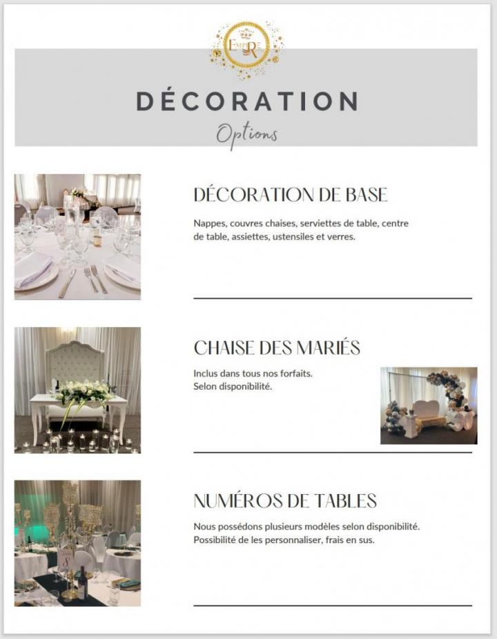 Forfaits décoration Montréal-Nord